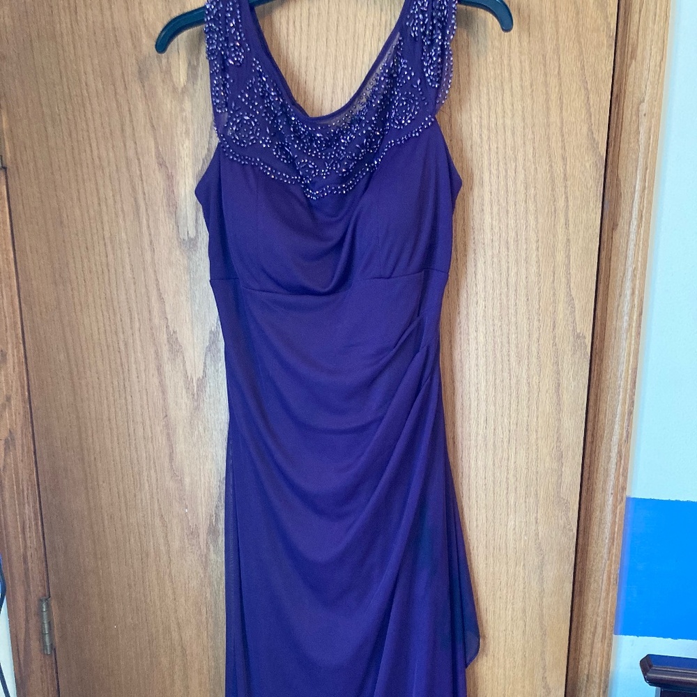 Mother of the bride dress-purple floor length
